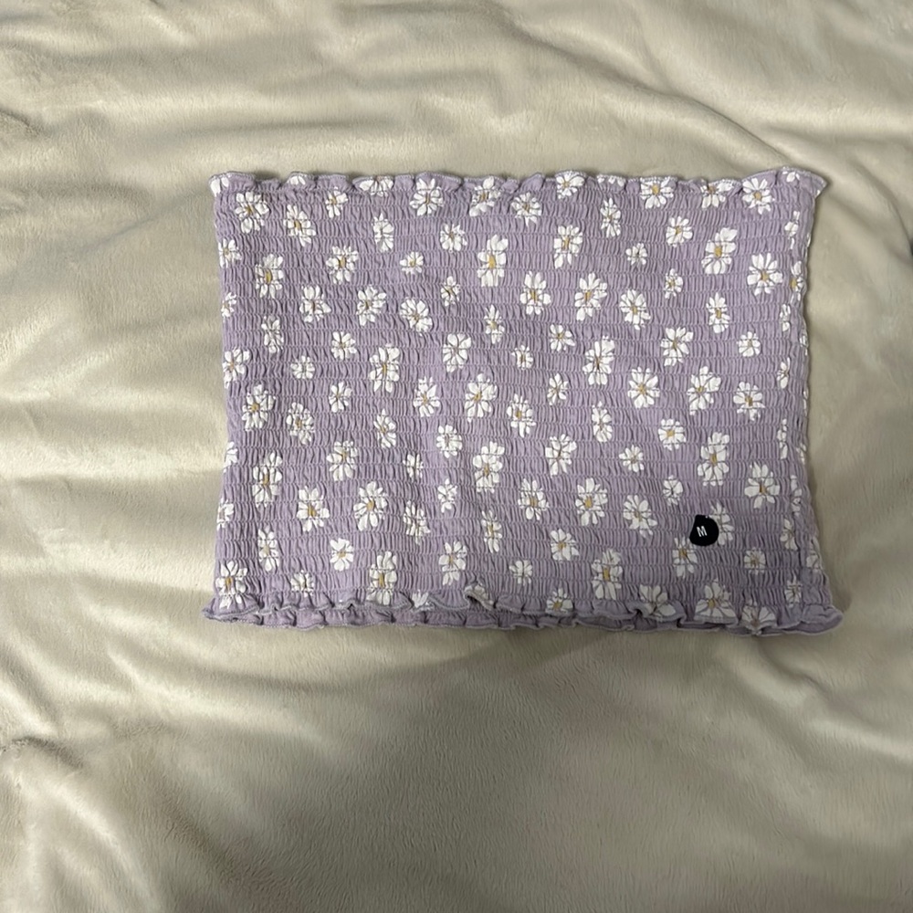 Floral lilac tube top